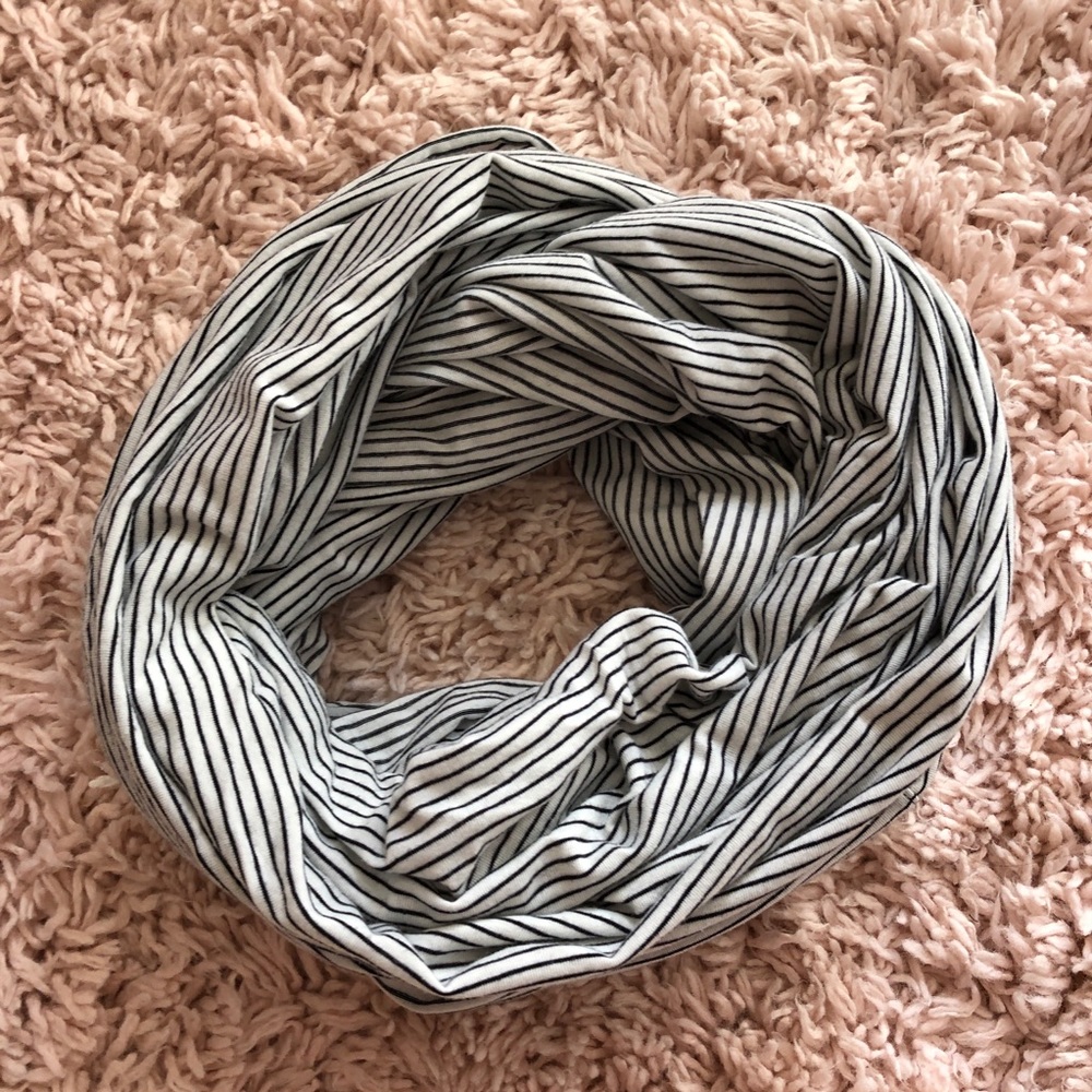 Warm stripe infinity scarf
